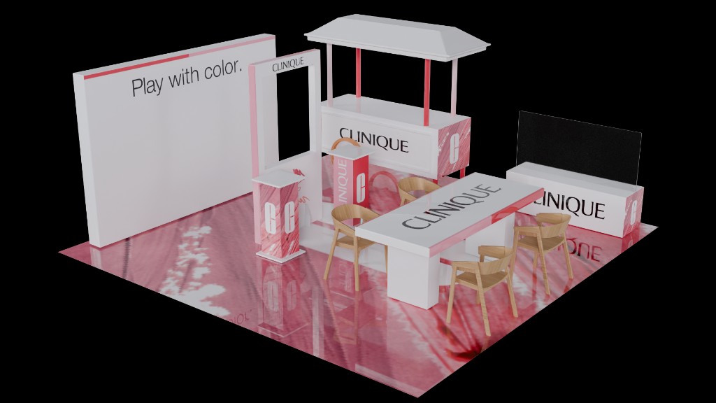 Clinique 3D retail visualization